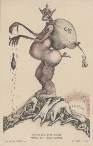 Retrato del hombre Alemán. Litografía de Alberto Martini.