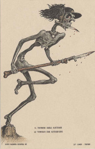 El terror de los Austriacos. Litografía de Alberto Martini.