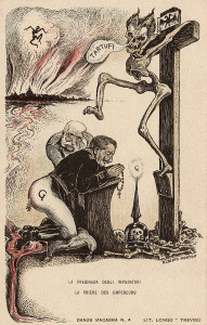 La oración de los emperadores. Litografía de Alberto Martini.