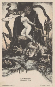 La última llamada. Litografía de Alberto Martini.