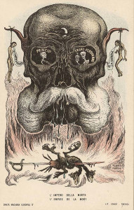 El imperio de la Muerte. Litografía de Alberto Martini.