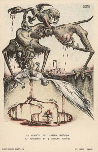 La venganza de la madrastra Austriaca. Litografía de Alberto Martini.