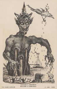 Guillermo el sanguinario. Litografía de Alberto Martini.