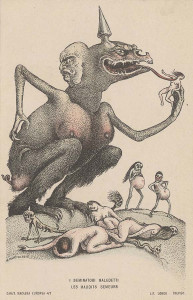 Los sembradores malditos. Litografía de Alberto Martini.