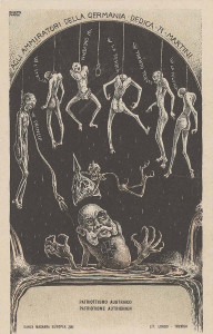 Patriotismo Austriaco. Litografía de Alberto Martini.