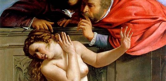 Detalle de la obra de Artemisa Gentileschi, "Susana y los viejos"