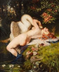 heinrich-lossow-leda-swan-siglo-xix