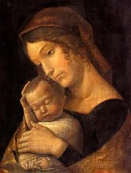 Andrea Mantegna: Madonna con niño durmiendo